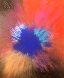Action colour, een schilderij door Henri Vertommen beeldend kunstenaar uit Maastricht