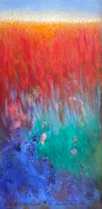 Exodus dei colori , een schilderij door Henri Vertommen beeldend kunstenaar uit Maastricht