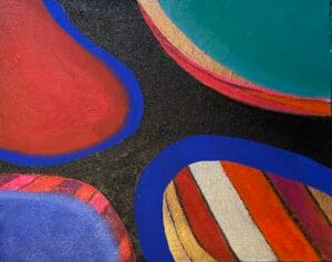 4 elementen, een schilderij door Henri Vertommen beeldend kunstenaar uit Maastricht