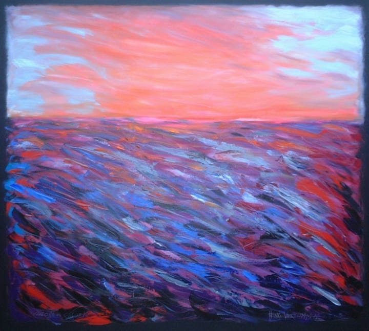 Canzoni di colori, een schilderij door Henri Vertommen beeldend kunstenaar uit Maastricht