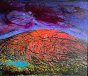 Rosso di Montepulciano, een schilderij door Henri Vertommen beeldend kunstenaar uit Maastricht