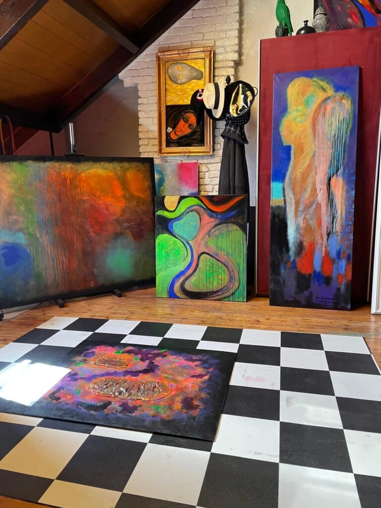 Het atelier van Henri Vertommen, beeldend kunstenaar uit Maastricht